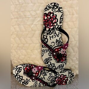 Coach Poppy Flip Flops, Size 8